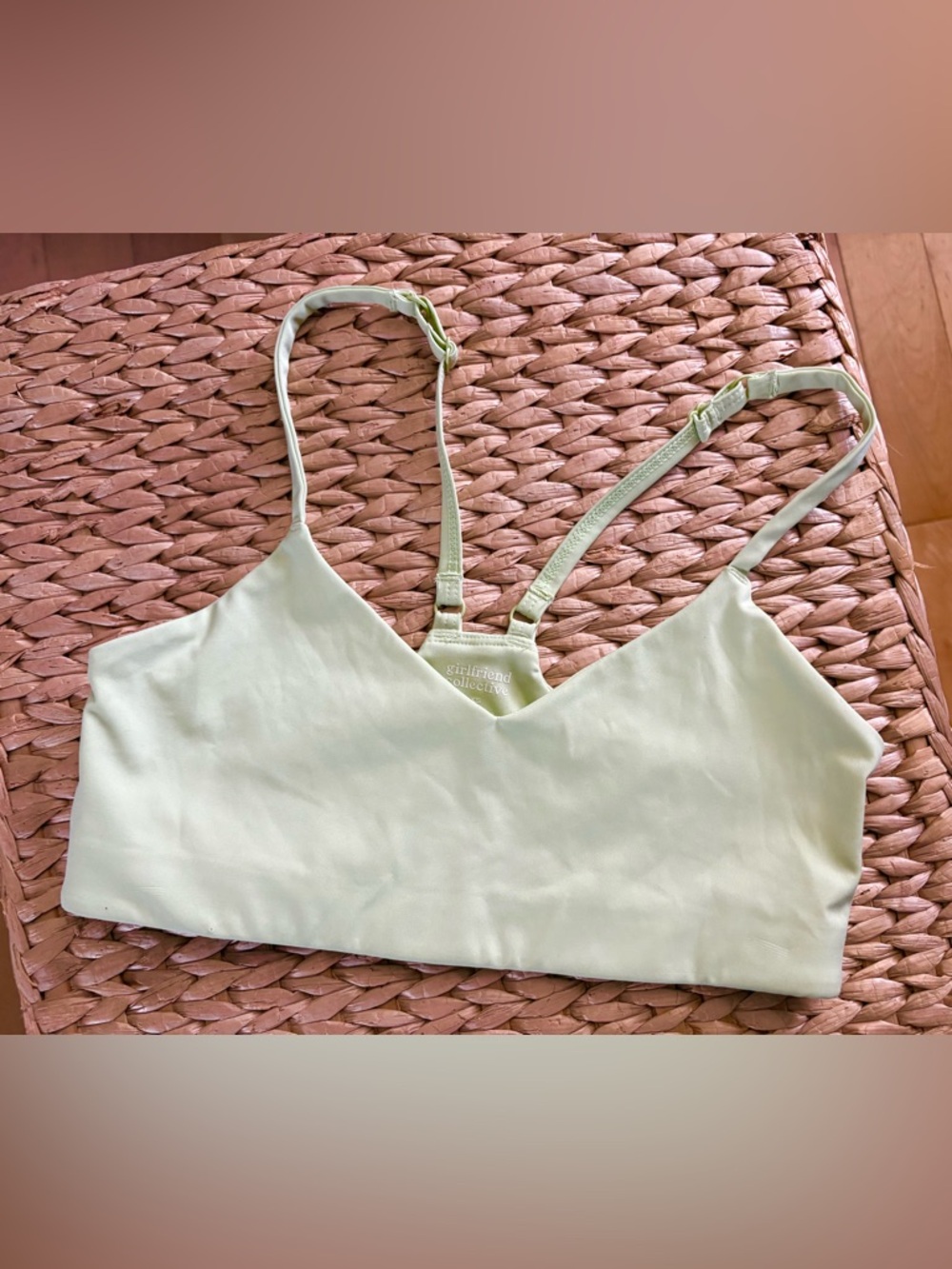 Girlfriend collective Spring Green Bralette/ sports bra - Soft Support size xs